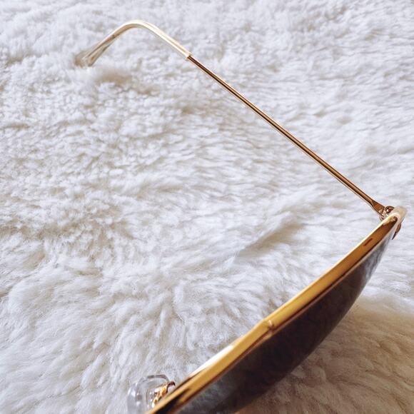 Francine Gold W/ Mirrored Lenses Aviator Sunglasses - Picture 9 of 14